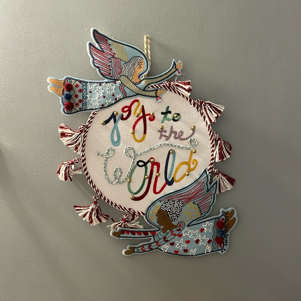 Multicolor Opalhouse Designed with Jungalow Joy to the World Xmas wall decor